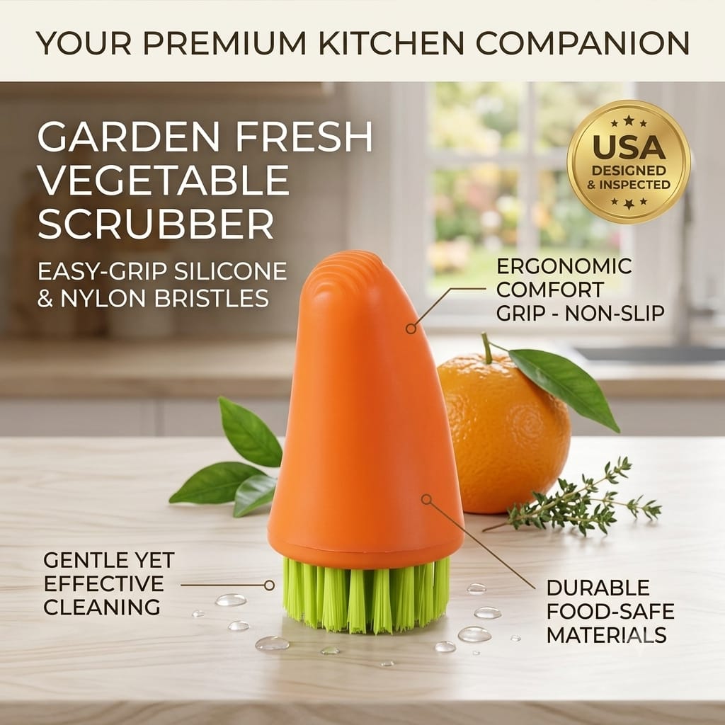 Flexible Kitchen Fruit & Vegetable Peeler Brush